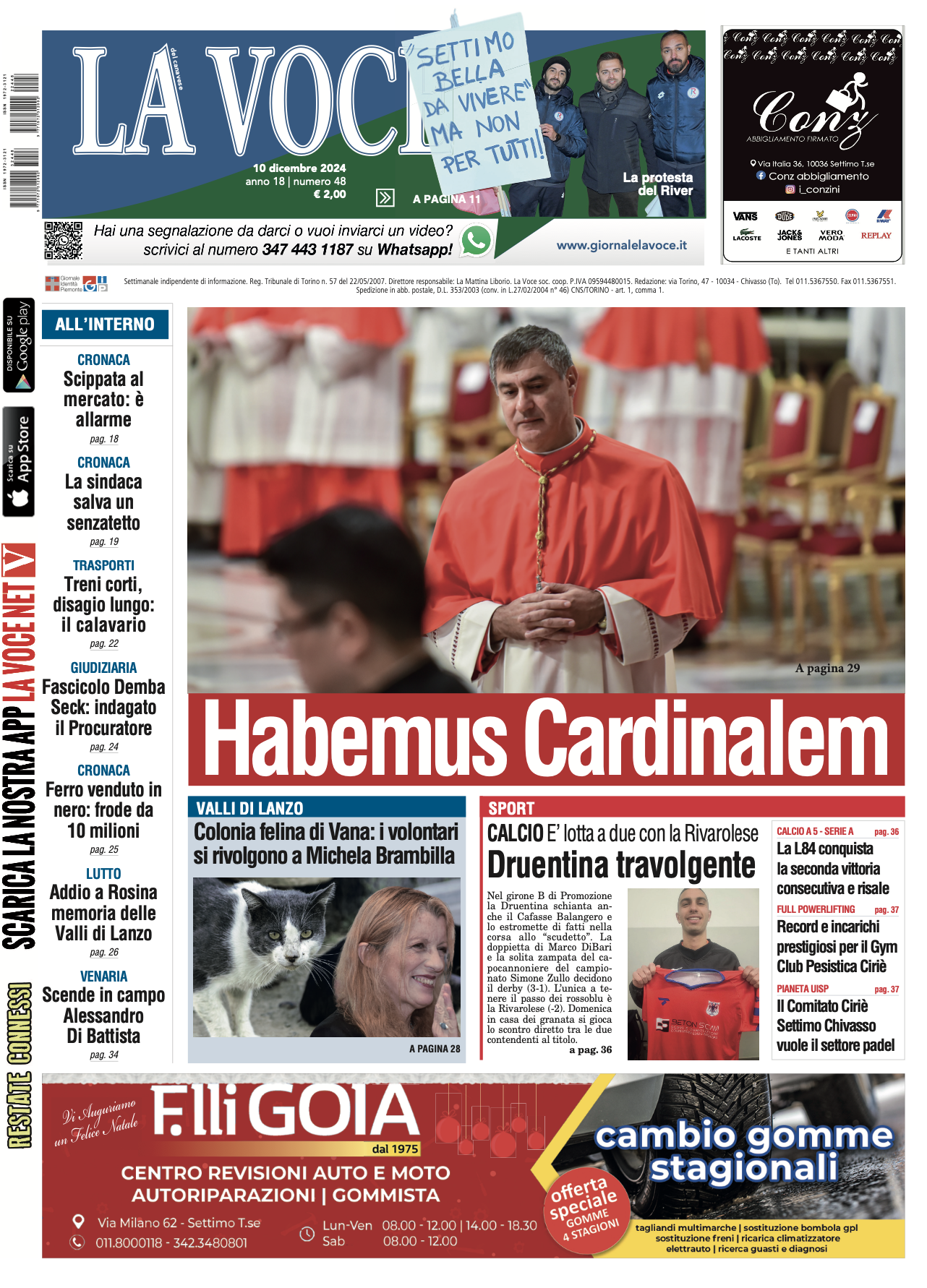 la prima pagina