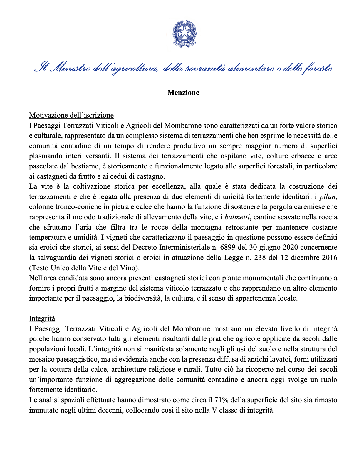 le motivazioni