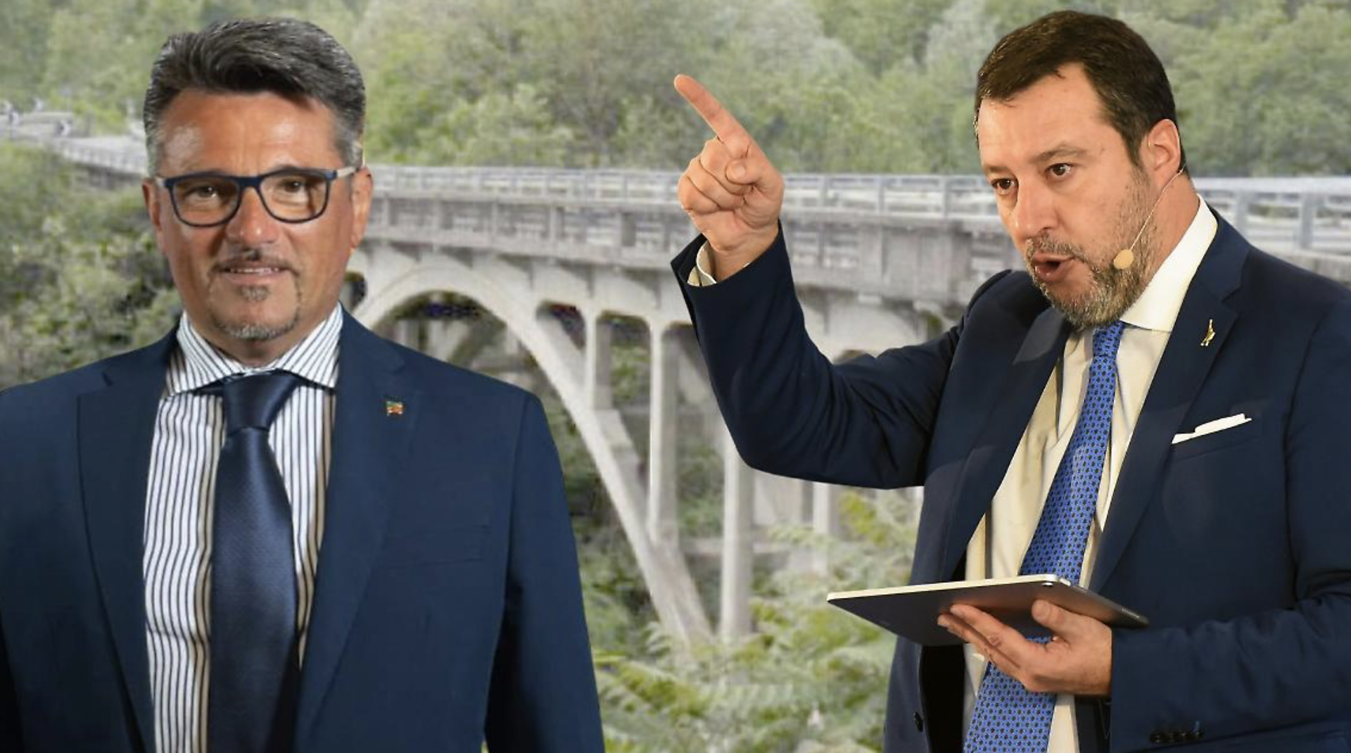 Il consigliere regionale Mauro Fava e il Ministro Matteo Salvini