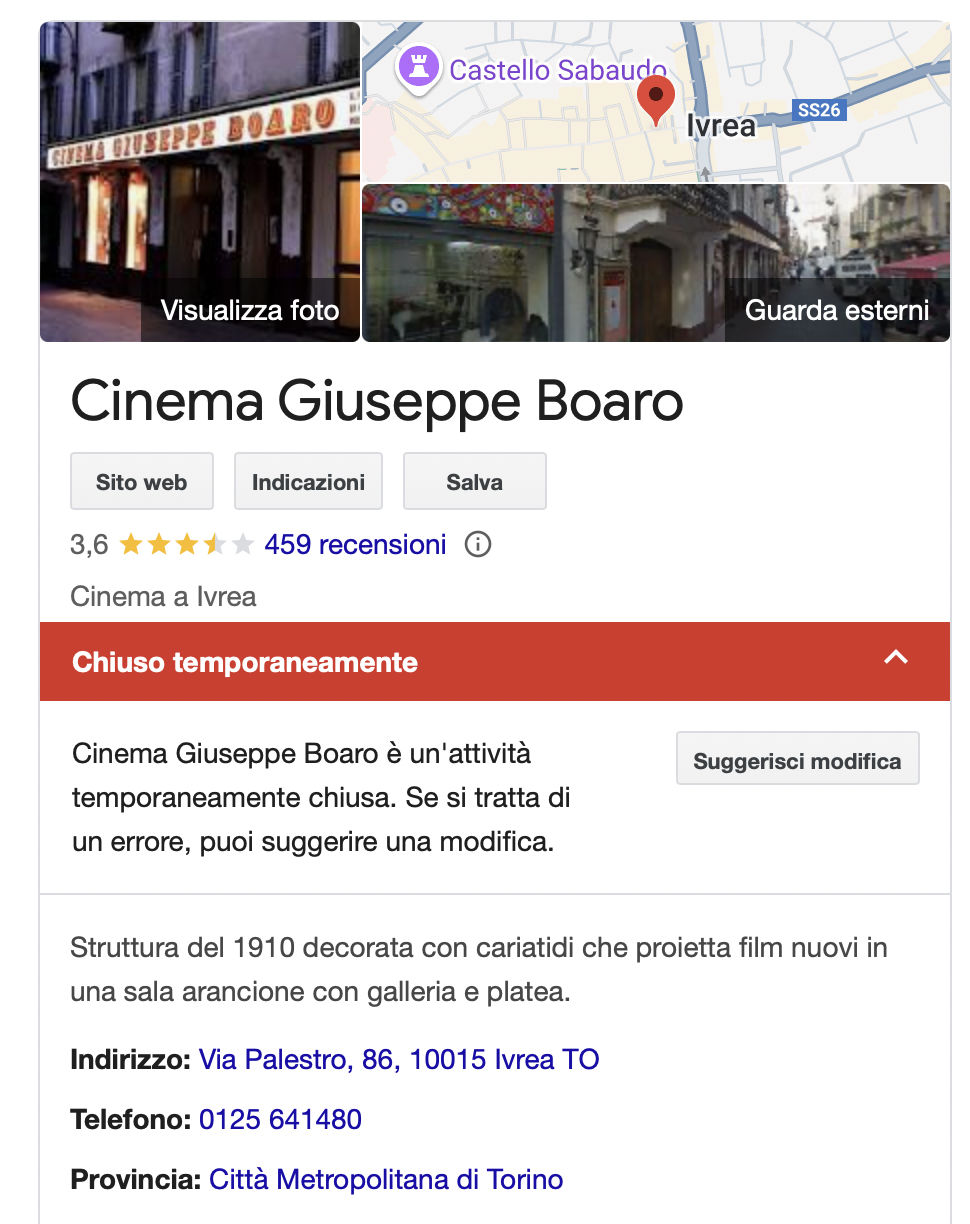 cinema boaro