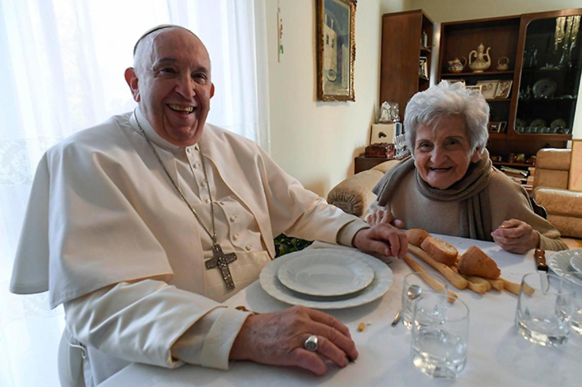 Papa Francesco a casa della cugina