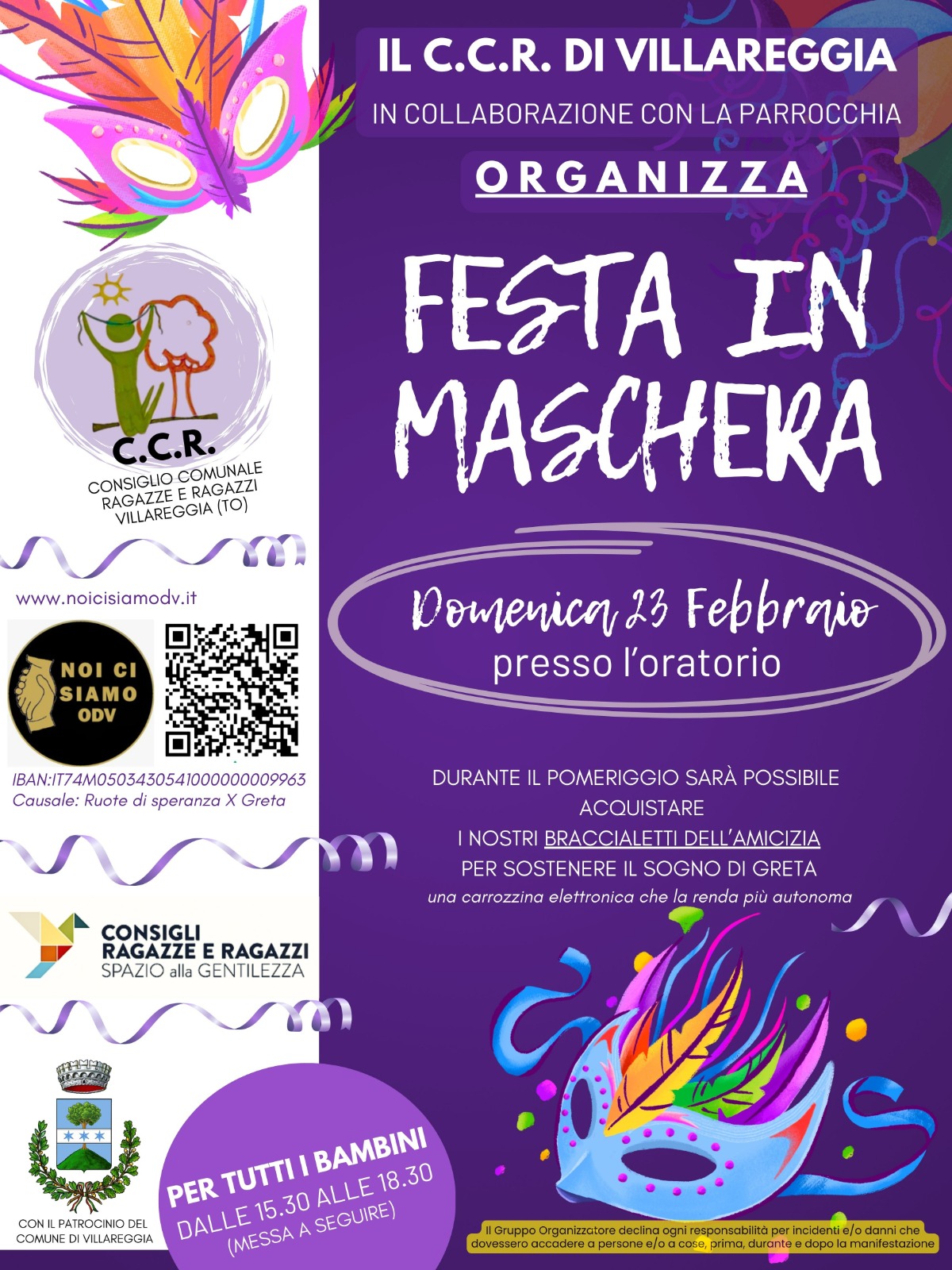 una festa in maschera per Greta