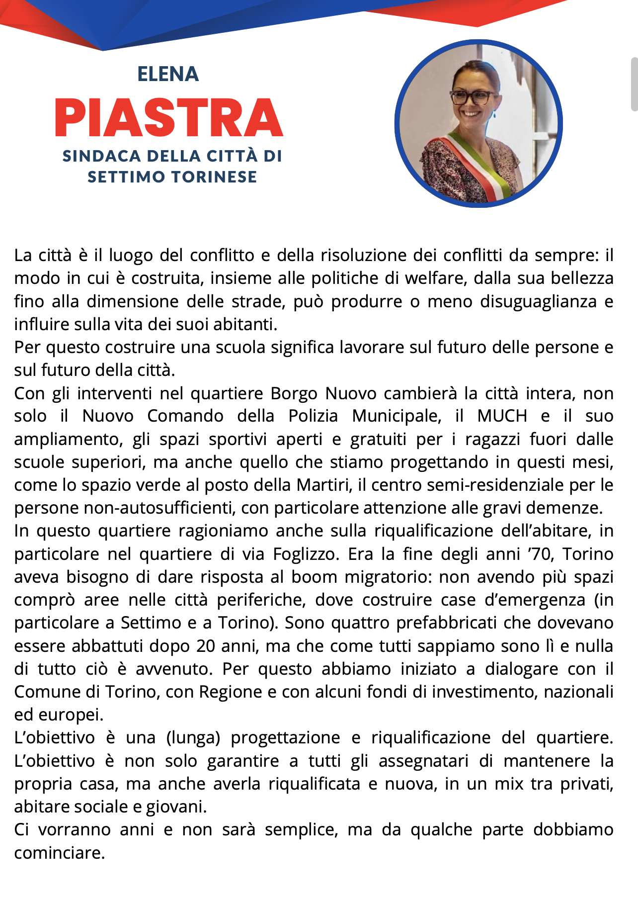 il monologo di Piastra