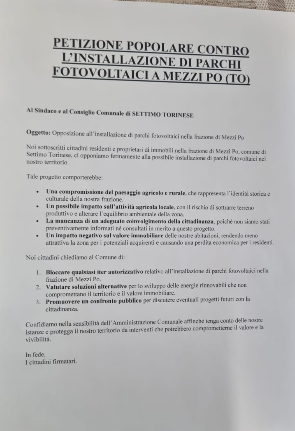 petizione