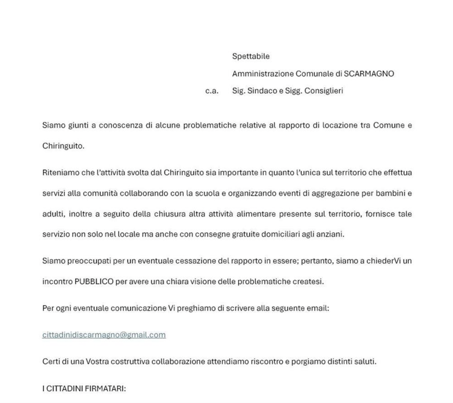 la petizione