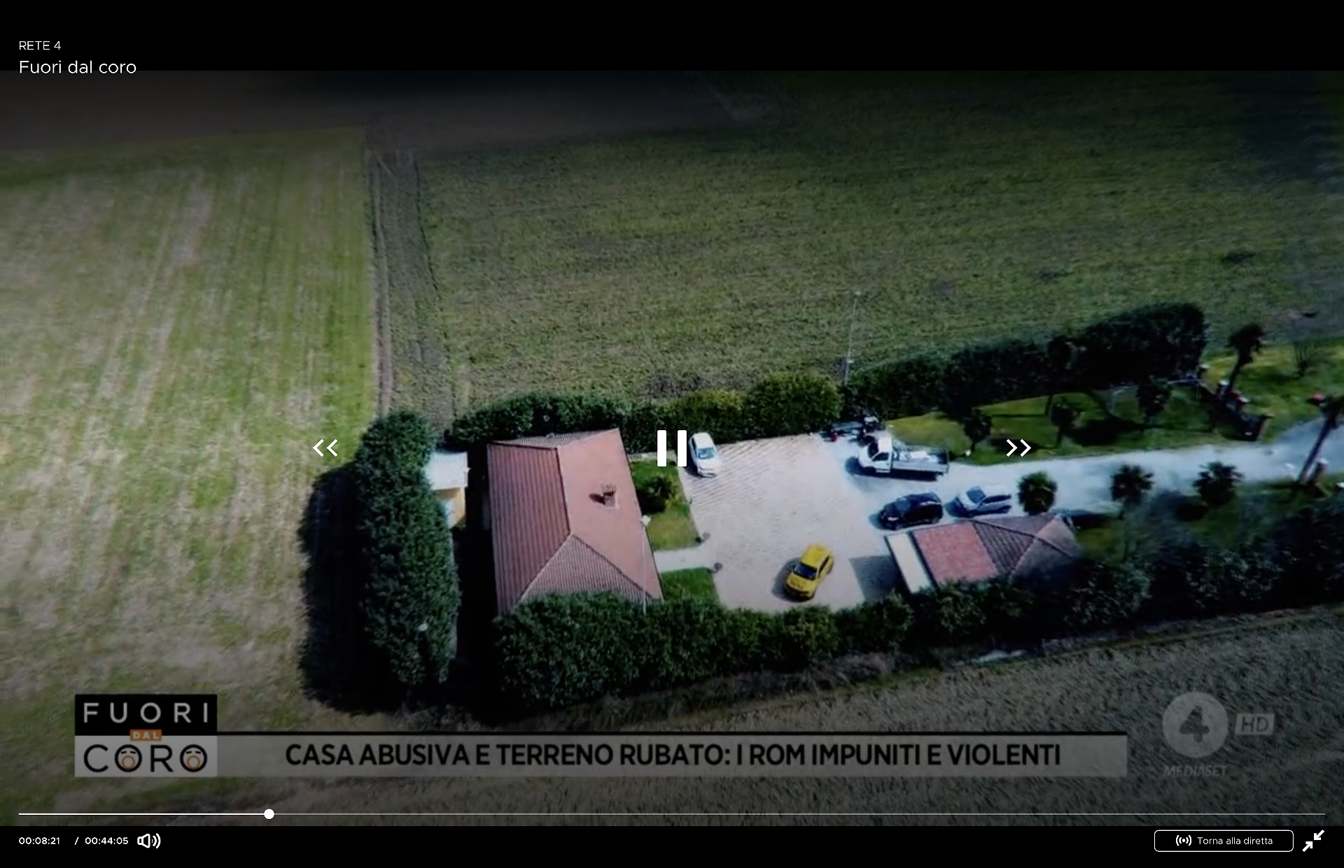 la villa dall'alto