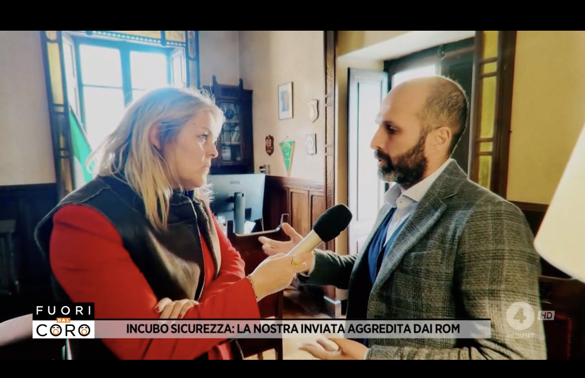ai microfoni di Rete 4