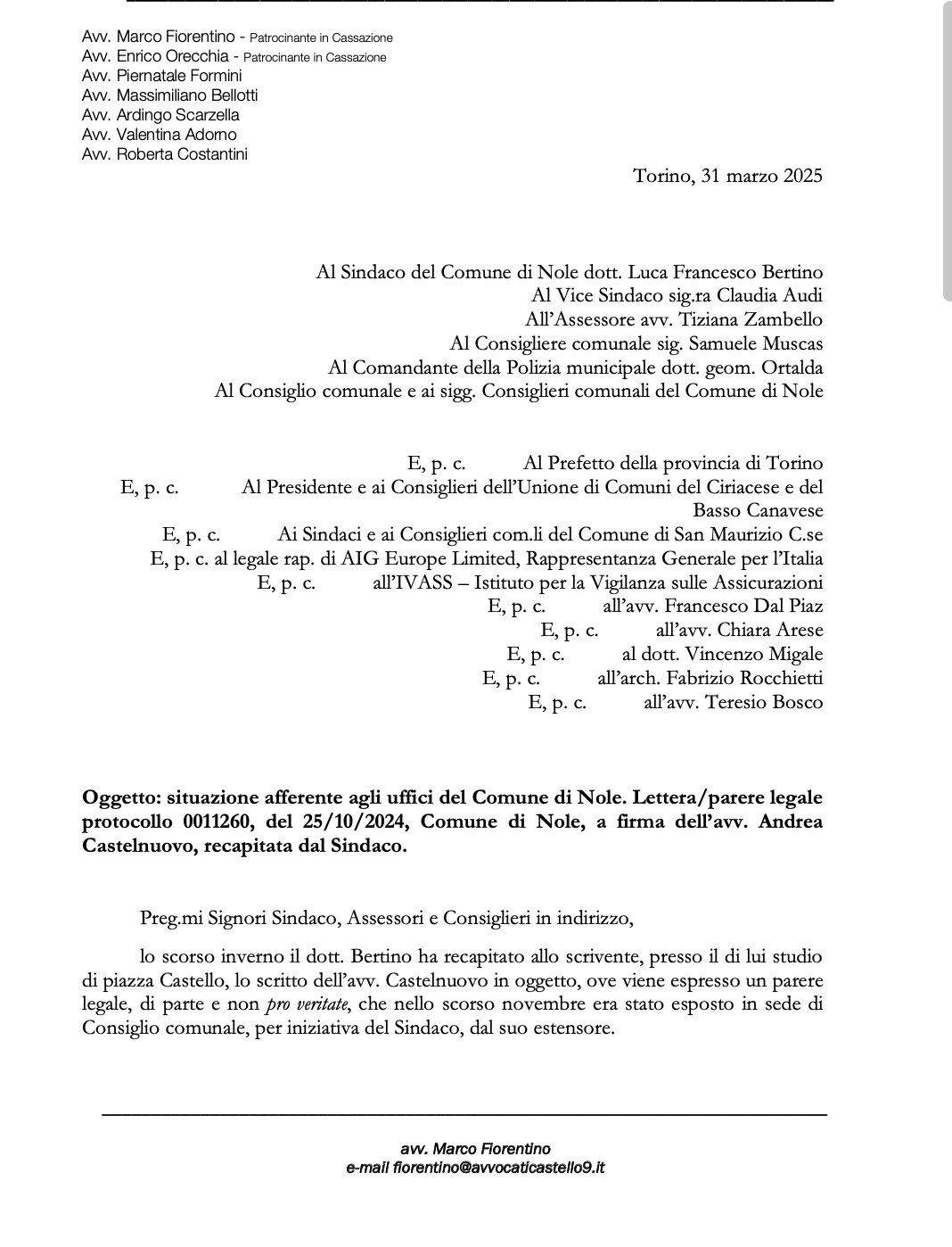 la lettera
