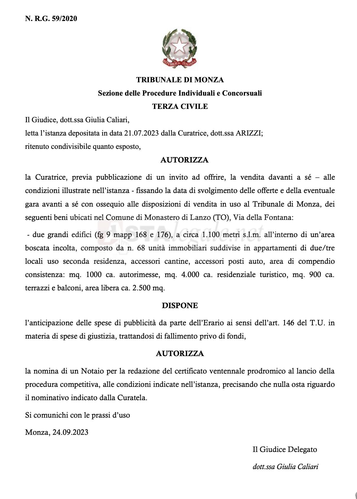 tribunale Mona