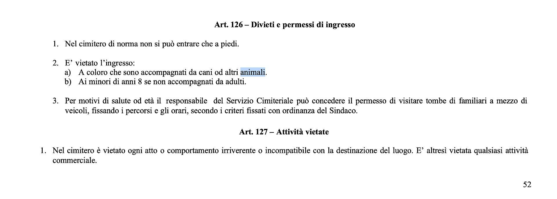 regolamento