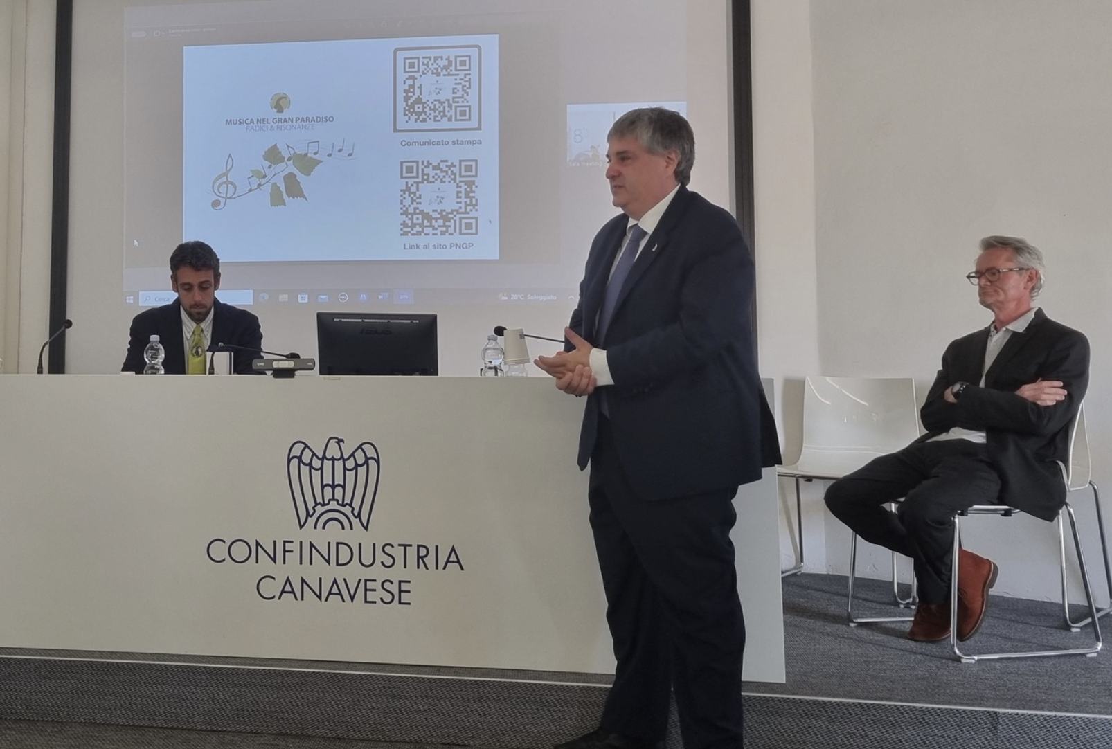 Un momento della presentazione in Confindustria