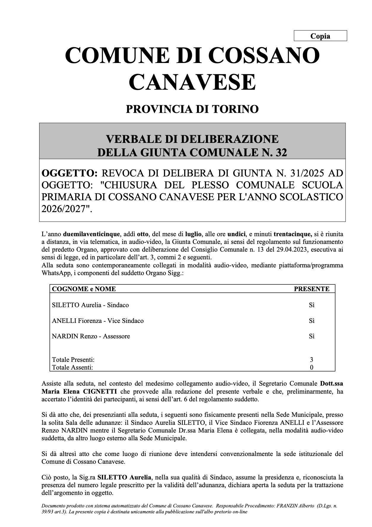 delibera 32