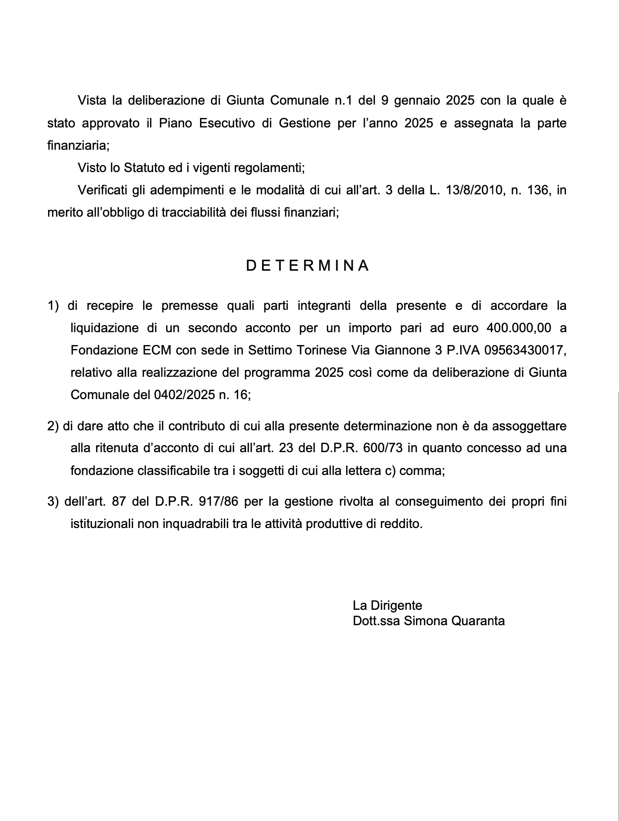 determina