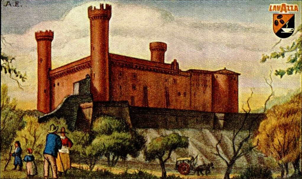 Il castello d'Ivrea in una figurina ormai storica della Lavazza