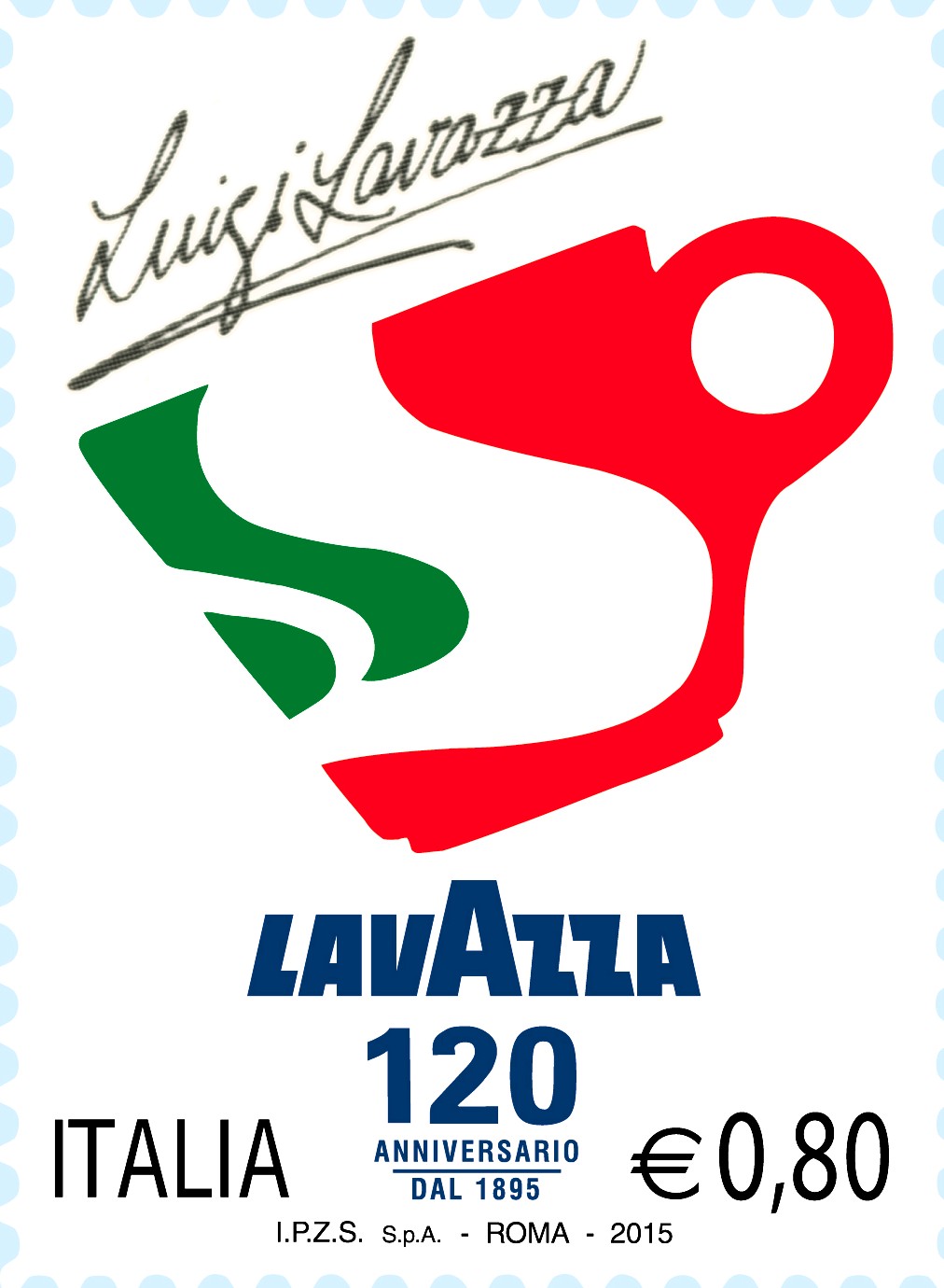 Il francobollo emesso dalle Poste italiane nel 2015, per i centovent'anni dell'azienda torinese