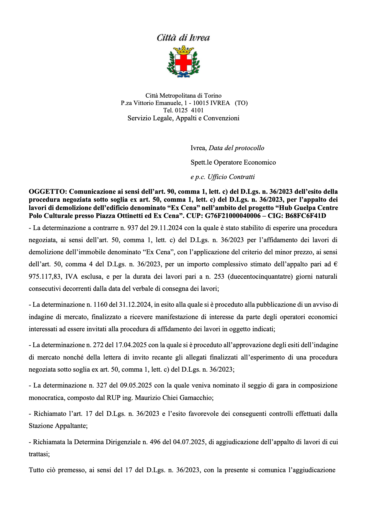 aggiudicazione