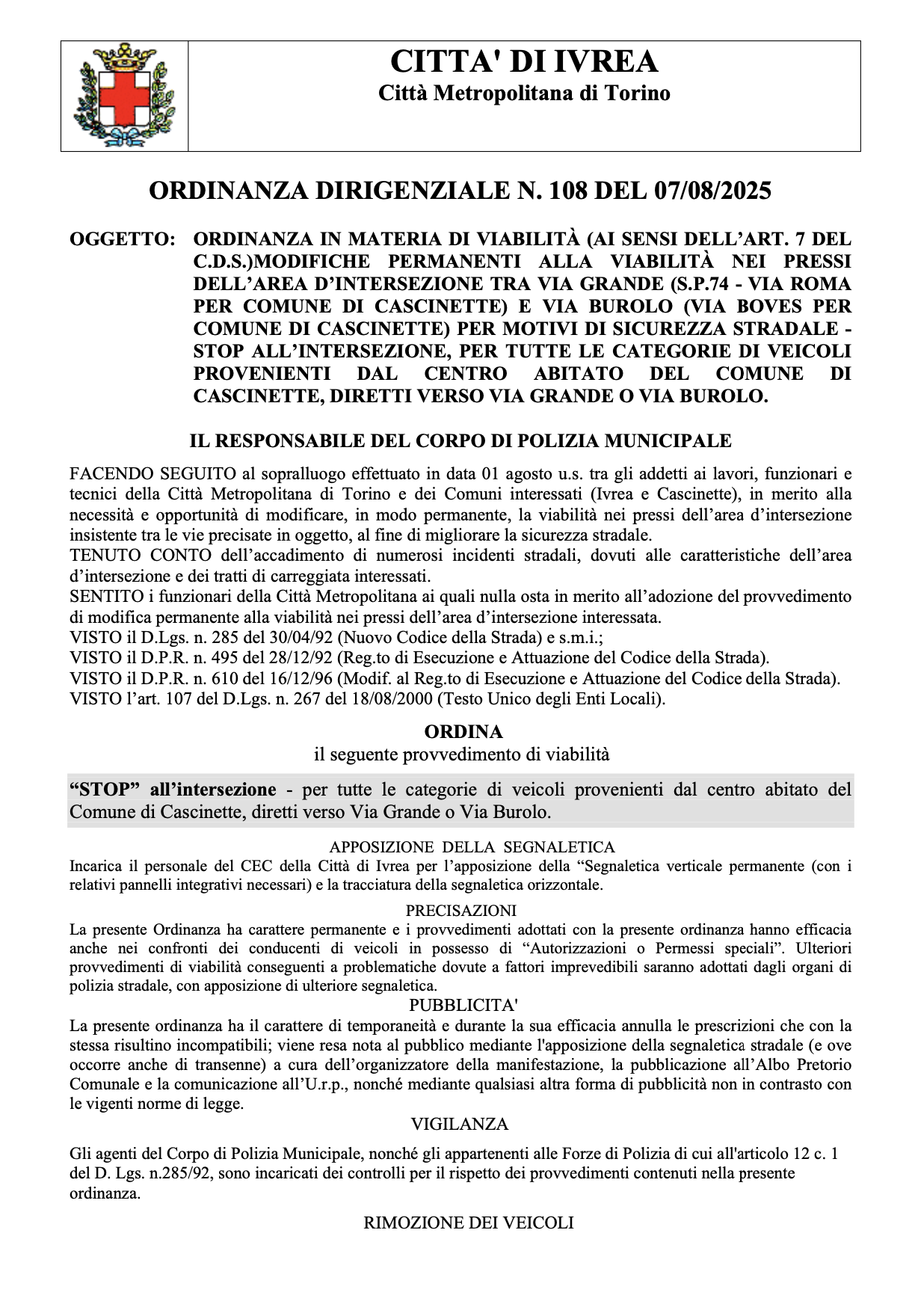 ordinanza