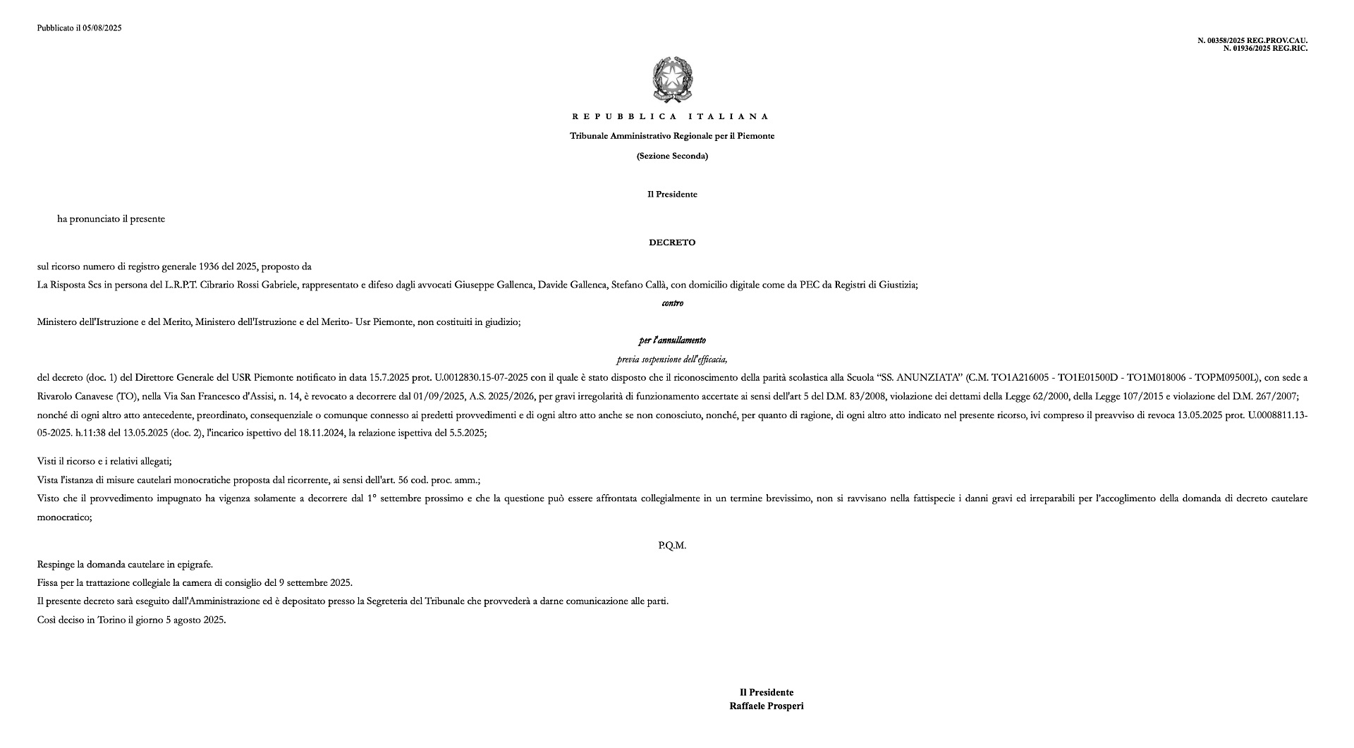 il decreto