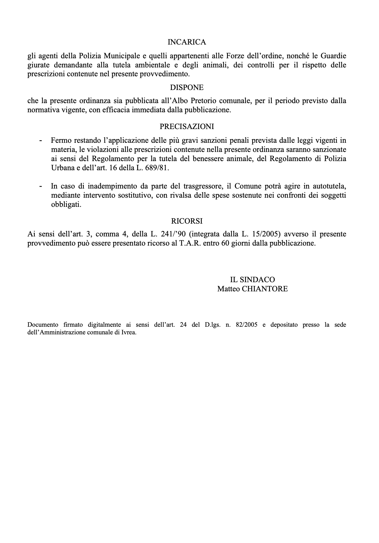 ordinanza