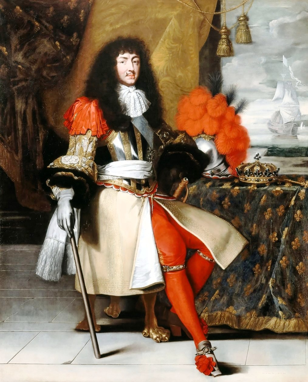 Luigi XIV (1638-1715) ritratto dal pittore francese Claude Lefebvre