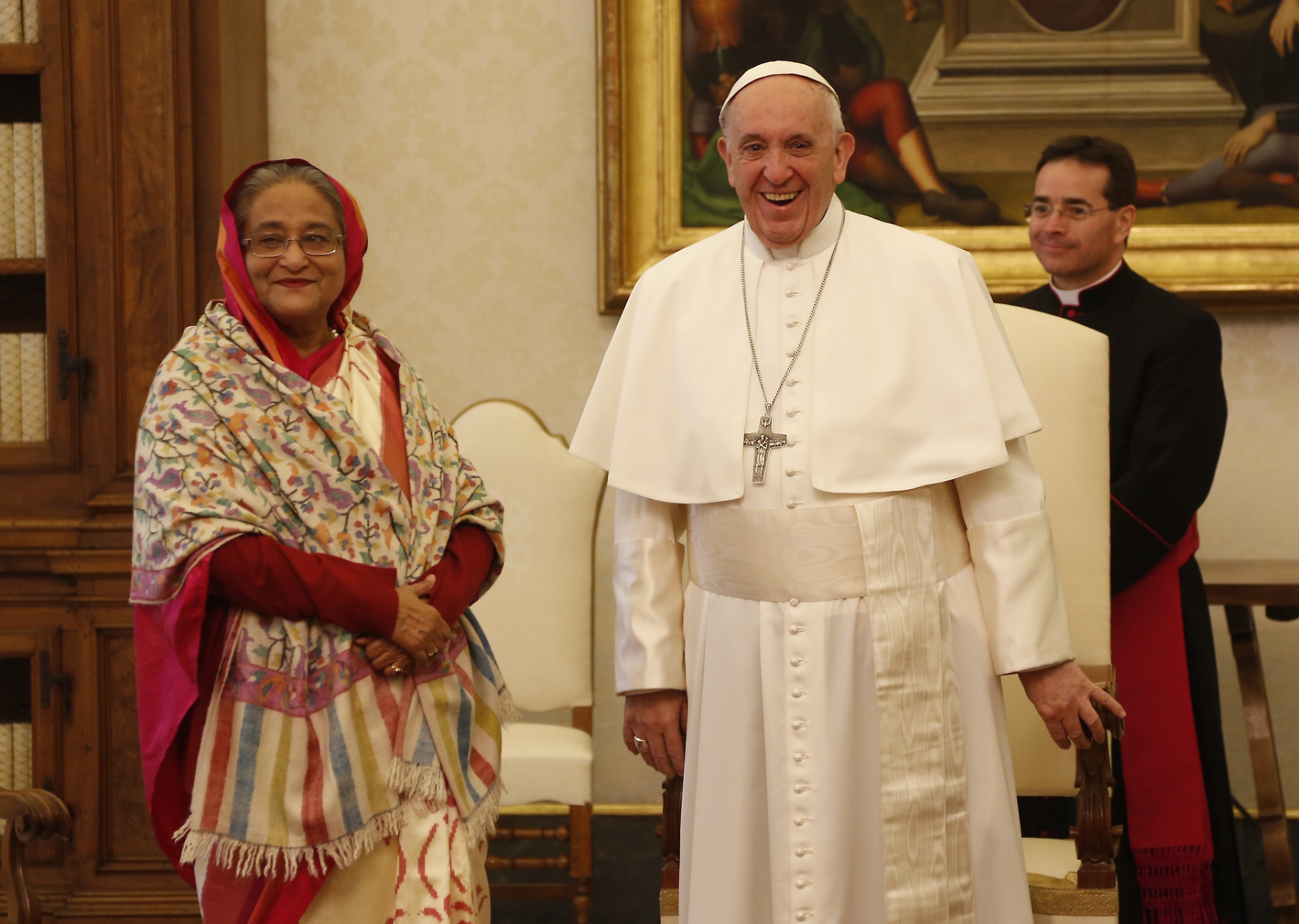 SHEIKH HASINA PRIMO MINISTRO DEL BANGLADESH PAPA FRANCESCO JORGE MARIO BERGOGLIO