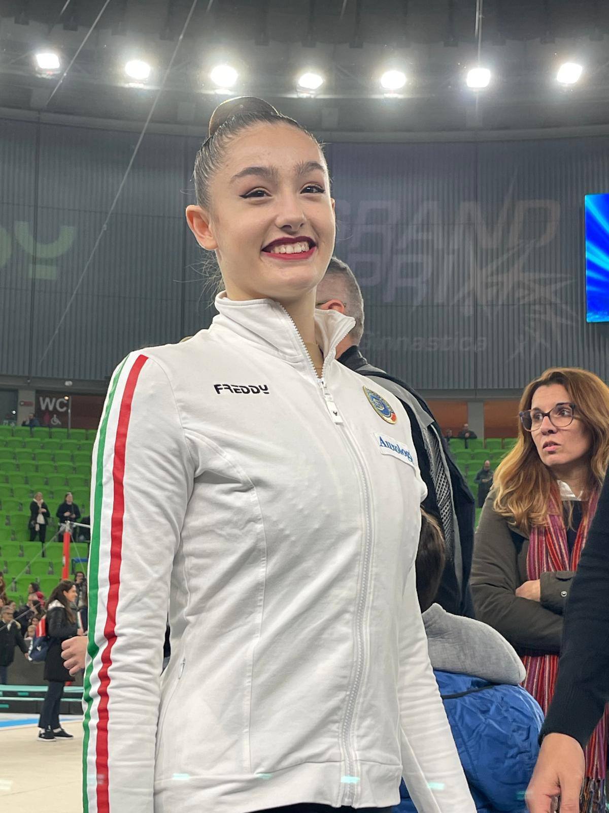Laura Golfarelli in maglia azzurra